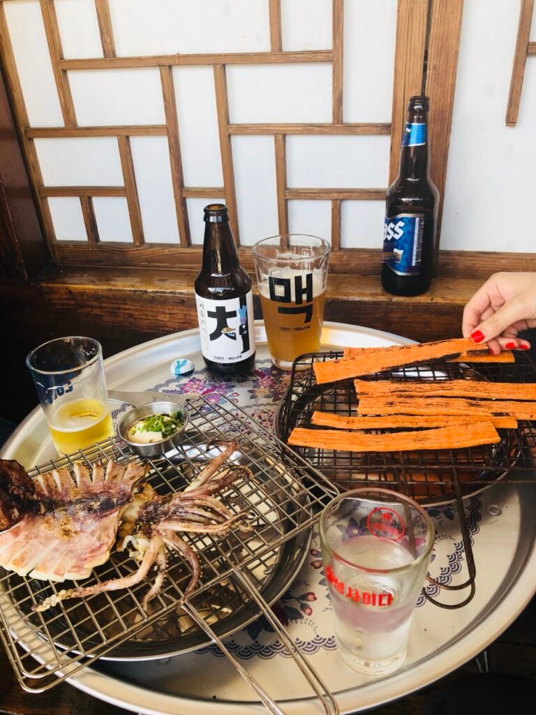 Hwangnam Jutack's Beer and semi-dried squid, Jjondgi