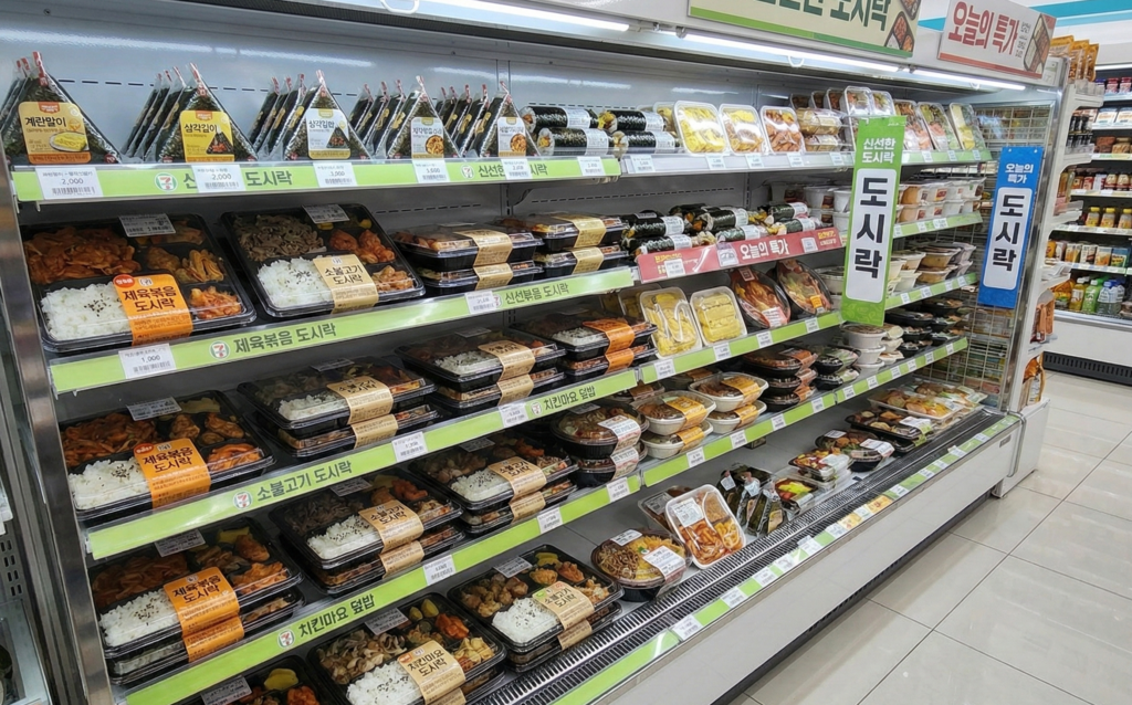 Lunch box corner of Korean Convenience Store 