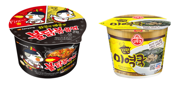 Buldak Bokkeum Myeon Cup and Seaweed Soup