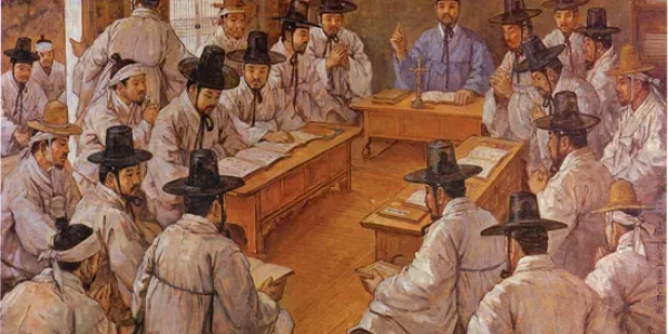 Believers holding a religious gathering